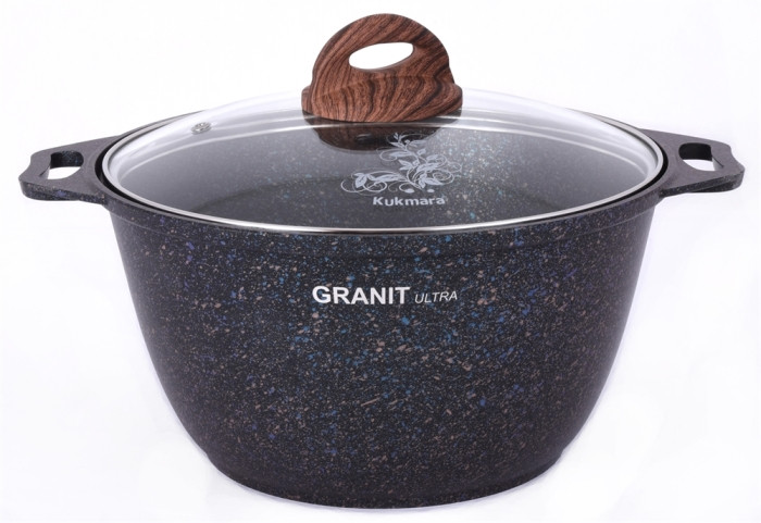 Кастрюля со стекл. крышкой 2л. Granit ultra(blue) фото 1 — Posudio