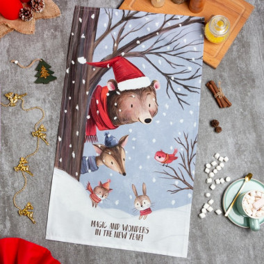 Новогоднее полотенце "Этель" Magic 40х73см, 100% хл, саржа 190 гр/м2 &mdash; Posudio