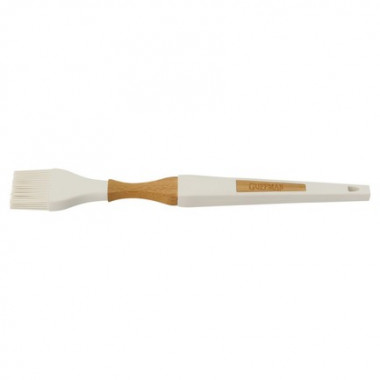 Кисть силиконовая c ручкой из бамбука, белая M04-059-W &mdash; Posudio