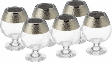 Набор бокалов д/бренди  6шт с рис. "Золотой карат" 400мл (Гусь Хрустальный) GK22-188 &mdash; Posudio