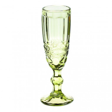 Бокал флюте 150мл. зеленый 6шт. в наборе  P.L. &mdash; Posudio