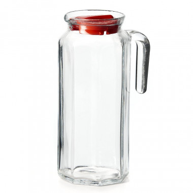 Кувшин с красной крышкой 1000 мл Pasabahce Kosem 80051MR &mdash; Posudio