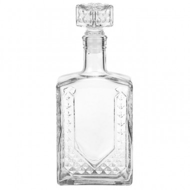 ШТОФ ДЕКОРАТ. "АРТЕМ" 0,5л. из стекла с пробкой &mdash; Posudio