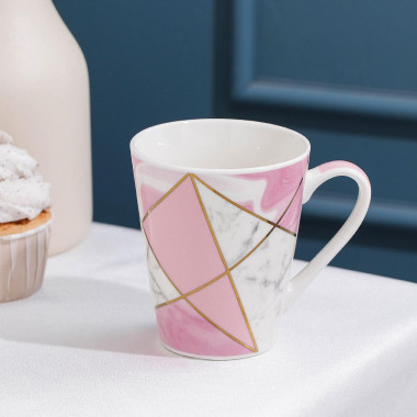 Кружка Magistro «Розовый мрамор», 310 мл &mdash; Posudio