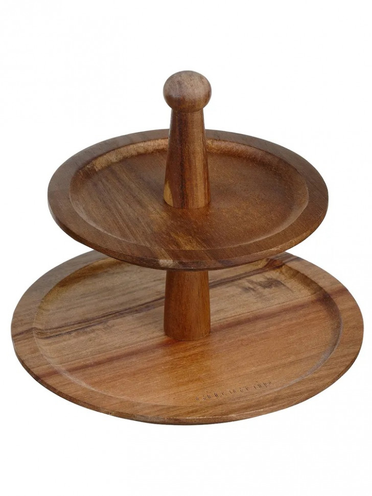 Блюдо круглое 2-х ярусное 26*20см фото 1 &mdash; Posudio