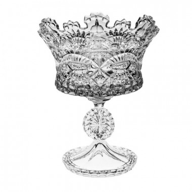 Ваза на ножке 26см (хрусталь) Crystal Bohemia Crown 990/67051/021700/260-109 — Posudio