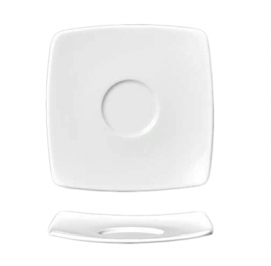 Блюдце квадратное 145мм Башкирский фарфор ИБК 03.145 &mdash; Posudio