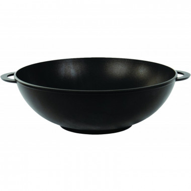 Вок сковорода (4,5л. 300 мм) с антипригарным покрытием, литыми ручками, без крышки, БИОЛ  3003П — Posudio