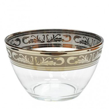 Салатник с рисунком &quot;Русский узор&quot; (диаметр 19см), Гусь-Хрустальный GE09-1326 — Posudio