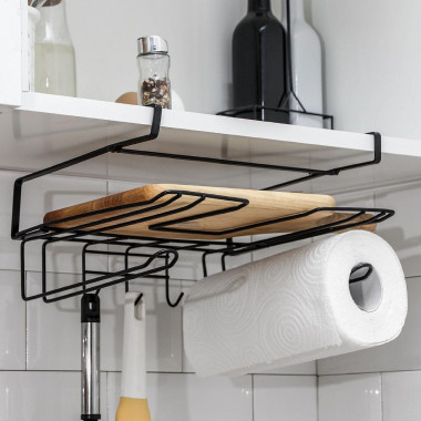 Держатель для кухонных принадлежностей подвесной, цвет черный — Posudio