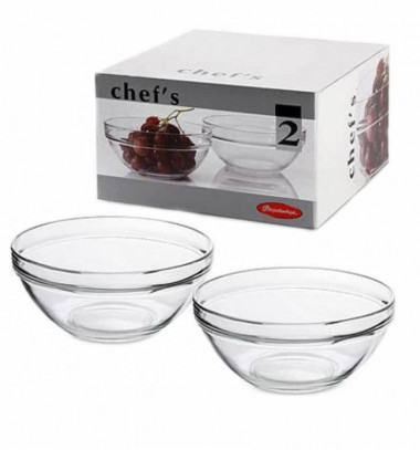 Набор салатников 2 шт 200 мм Pasabahce Chef's 53573B — Posudio