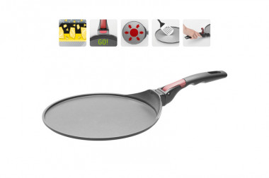 Сковорода-блинная с антипригарным покрытием и съёмной ручкой 26см, Nadoba Vilma, NAD728221 — Posudio