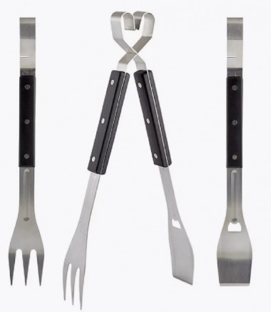 Набор для барбекю 4в1(вилка, лопатка, щипцы,открывалка) &mdash; Posudio