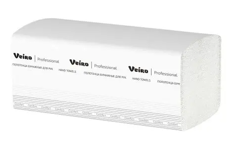 Veiro Полотенца листовые V-сложение 2-сл 200л Professional Comfort 20шт фото 1 — Posudio