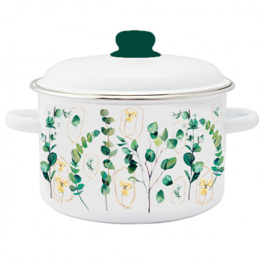 Кастрюля эмаль  цил. FLORENA  2,0л — Posudio