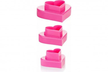 Формочки двухсторонние сердечки Delicia 6 размеров &mdash; Posudio