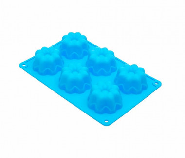 Форма д/выпечки силиконовая  6 КЕКСОВ №6 26*17,5*3,5см &mdash; Posudio