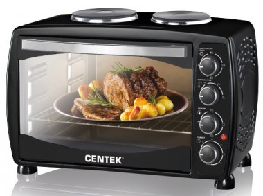 Жарочный шкаф Centek CT-1531-42 BLACK 1600Вт плита на 2 конфорки — Posudio