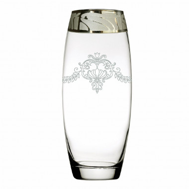 Ваза &quot;Флора&quot; с рис. &quot;Мускат&quot; (Гусь Хрусталь) GE05-3966 — Posudio