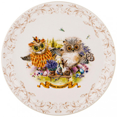 ТАРЕЛКА ПОДСТАНОВОЧНАЯ "ДЕРЕВО МУДРОСТИ" 26*26 СМ. ВЫСОТА=3 СМ. &mdash; Posudio