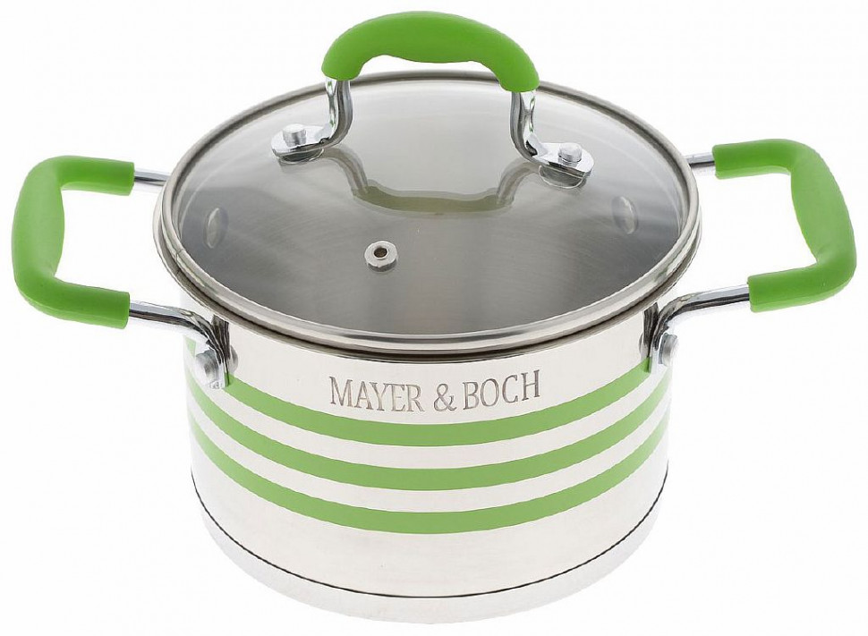 Кастрюля  2л с крышкой  (Mayer&Boch) 24054-55-56 фото 1 — Posudio