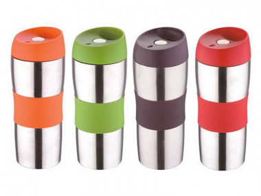 Термокружка 450мл Bergner City 3020RB &mdash; Posudio