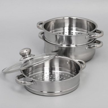 Пароварка 3 уровня 24 см "Классика" &mdash; Posudio