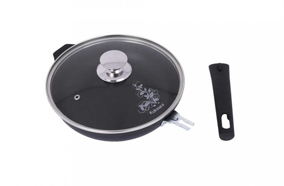 Сковорода 260*60мм съемн. ручка со стек.крыш. Традиция (КУКМАРА) с266а фото 1 — Posudio