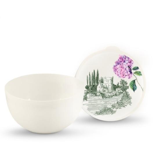 Миска 0,6л. с крышкой "Toile de Jouy" фото 1 — Posudio