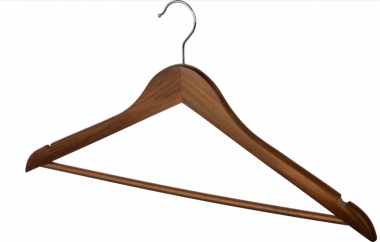 Вешалка деревянная с перекладиной, цвет темно-коричневый — Posudio