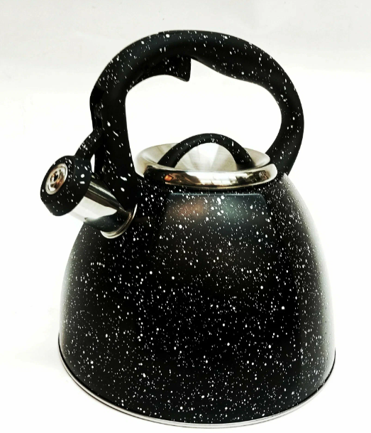 ЧАЙНИК 3л. шестигранный черный , Soft-touch  ручка/капсул. дно TimA K-1670 фото 1 &mdash; Posudio