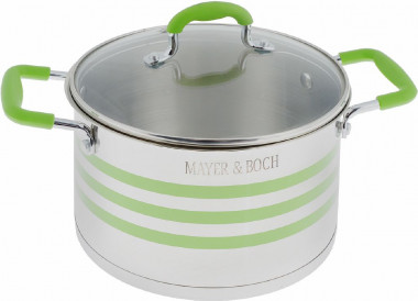 Кастрюля  3,8 л с крышкой  (Mayer&amp;Boch) 24054-55-56 — Posudio