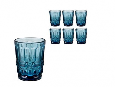 Набор из 6 стаканов 250 мл в под.уп.(х4) Синий 588-440 &mdash; Posudio