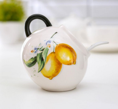 Сахарница с ложечкой &quot;ЛИМОН&quot;200мл. — Posudio