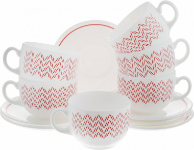 Чайный сервиз 220мл 12 предметов Luminarc Battuto J7842 &mdash; Posudio