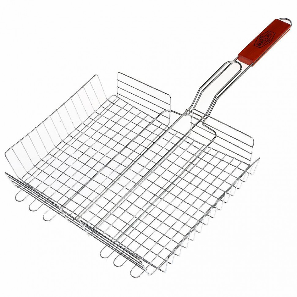 Решётка-гриль универсальная Maclay, хромированная сталь, размер 56 x 31 см, рабочая поверхность 31 x фото 1 — Posudio