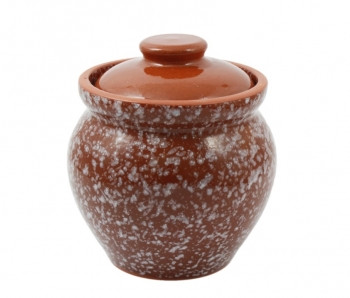 Горшочек традиционный 0,6л.(мрамор коричневый) &mdash; Posudio