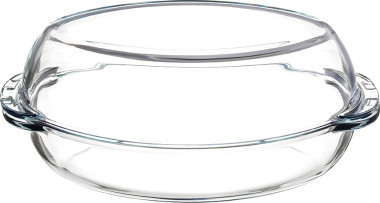 Посуда для СВЧ овальная 2л + крышка 2л (утятница) 33,5*19*12 см Borcam Casseroles with Cover 59022 — Posudio