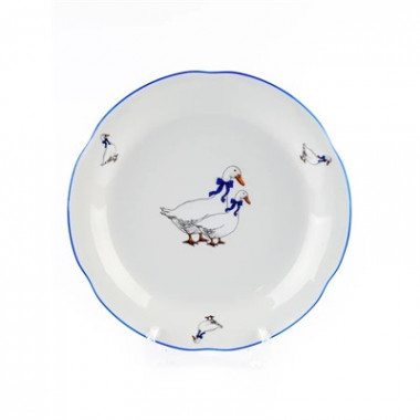 Тарелка десертная 19см Камелия "Бледная роза" отводка золото &mdash; Posudio