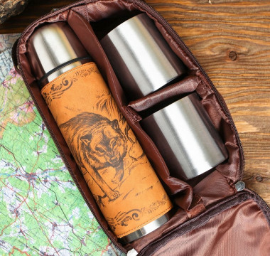 Набор термос"Волк" 500мл. кружка 2шт. &mdash; Posudio