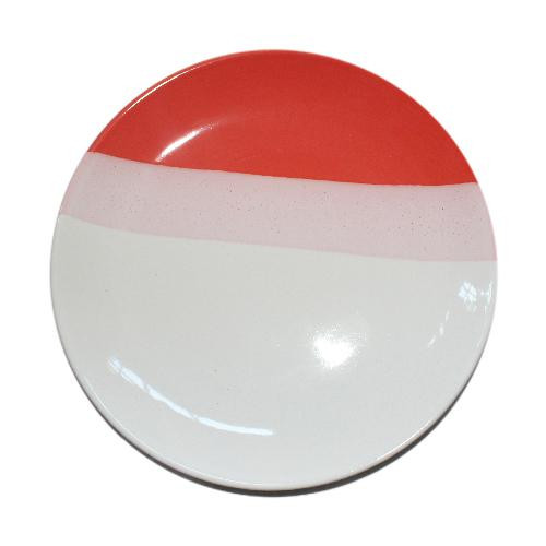 Тарелка 210Соната декор 1.6(полоски коралл) фото 1 — Posudio