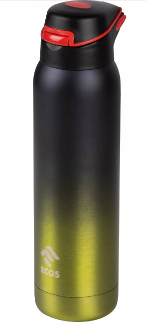 Термобутылка спортивная с трубочкой 500мл. зеленый градиент &mdash; Posudio