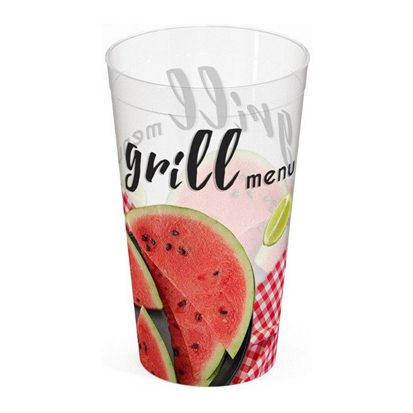 Стакан" Grill Menu" 0,4л. с декором фото 1 — Posudio