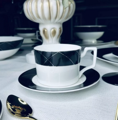 Кофейный набор 12пр. 120 мл PANDORA в под.уп.(х10)Костяной фарфор 145-426 — Posudio