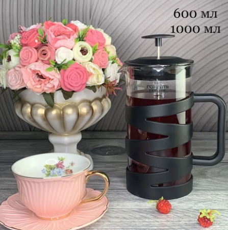 Френч-пресс 1000мл из стекла в под/упак (х12) 139-009 фото 1 — Posudio