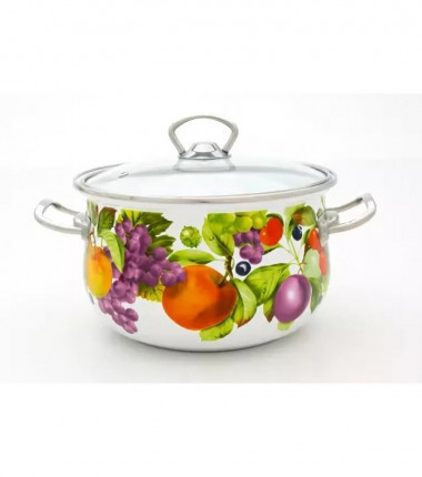 Кастрюля эмал. сфер. &quot;Эдем&quot; 5,0л. — Posudio