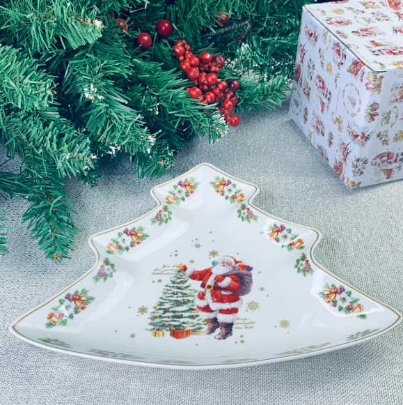 Блюдо 17,5х14,5 см  НОВЫЙ ГОД в под.уп.(х48) Фарфор 205-286 фото 1 &mdash; Posudio