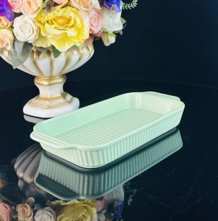 Прямоугольное блюдо для запекания 35,5см в под.уп.(х12) Фарфор 205-788 фото 1 — Posudio