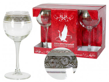 Набор фужеров 6пр. &quot;Эдем&quot; с рис &quot;Флорис&quot;(Гусь Хрустальный) TL31-1689 — Posudio