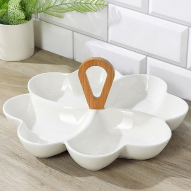 Менажница 4 ячейки "Эстет.Сердца" 30х30х15 см &mdash; Posudio